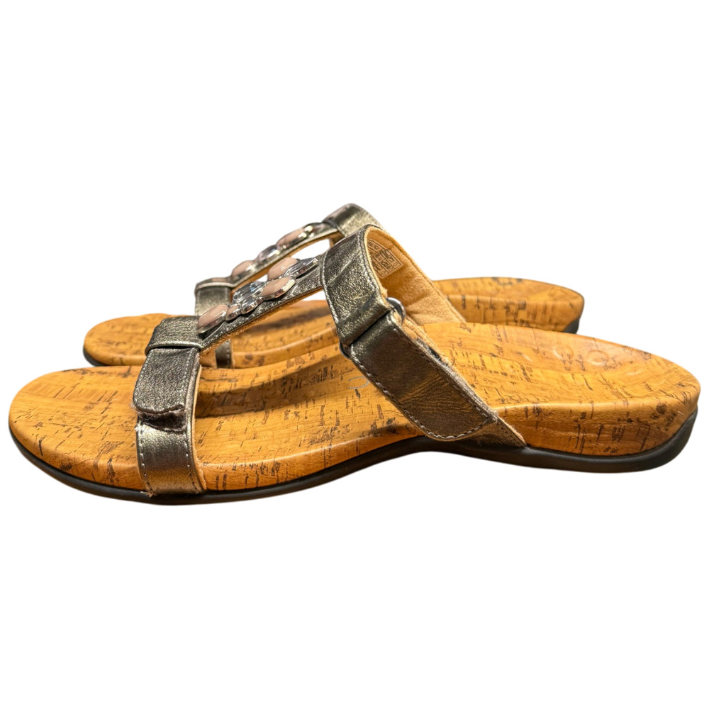 VIONIC Viviana Women's 8 Orthotic Jeweled Metallic Bronze Sandal Comfort Shoe - Picture 8 of 14